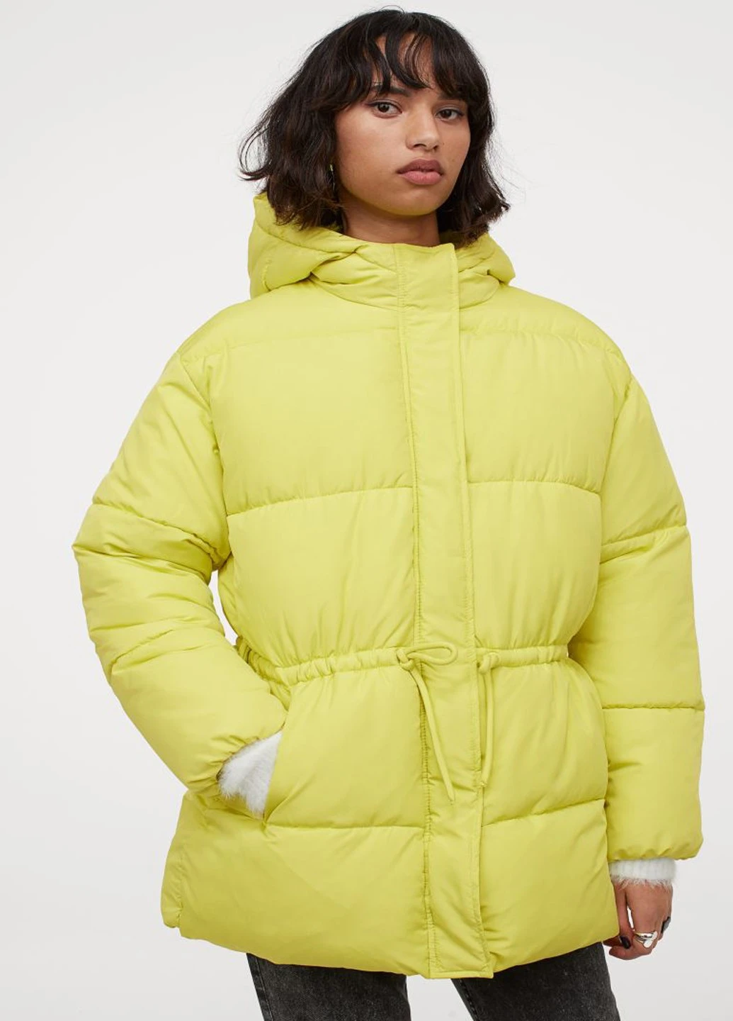 Жовта зимня куртка H&M