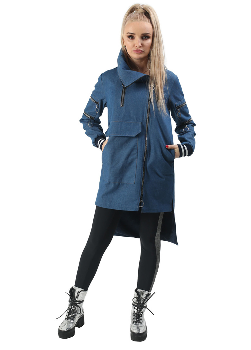 Светло-синяя демисезонная куртка Matkovska Design