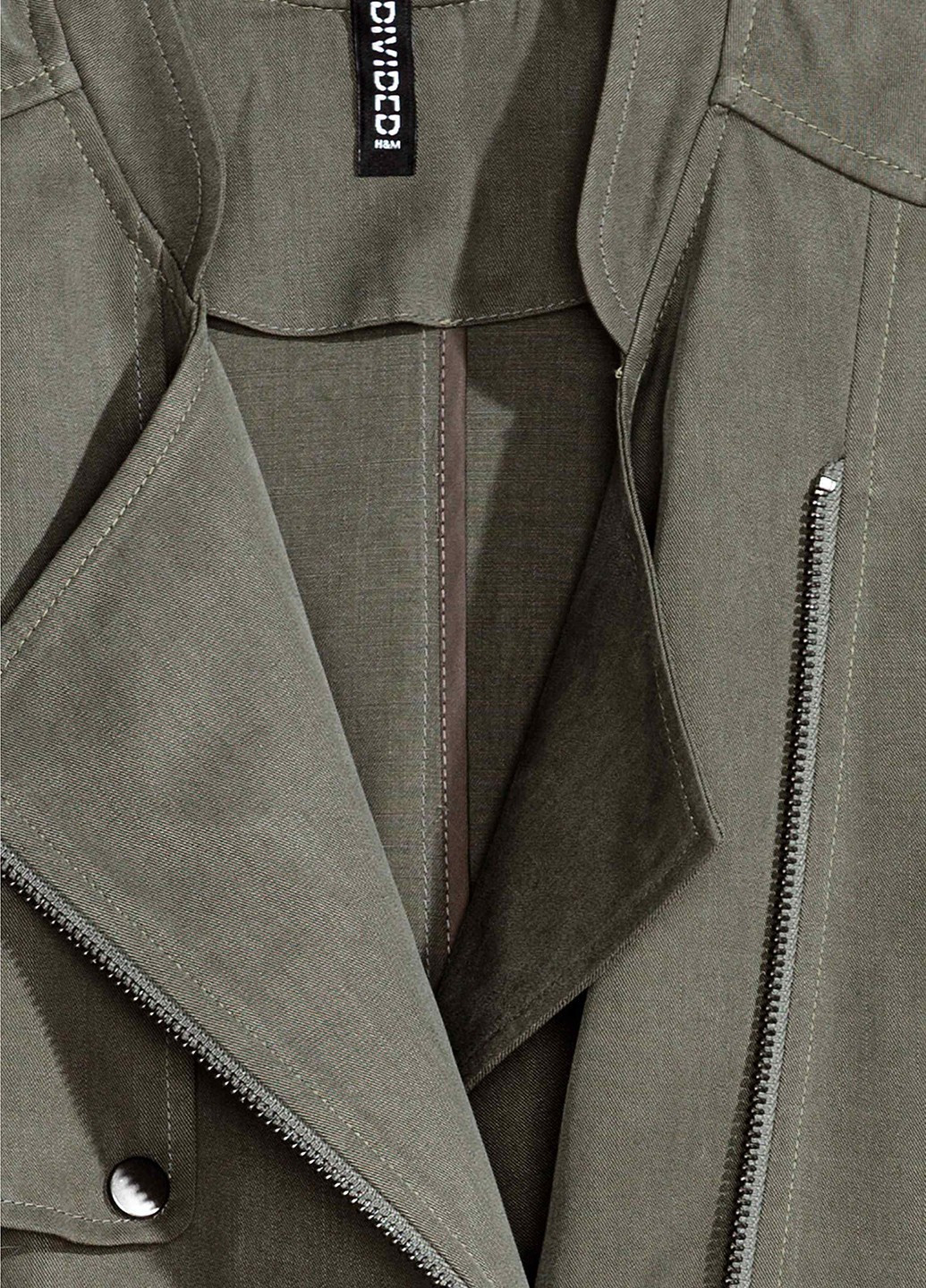 Серо-зеленое демисезонное Пальто H&M