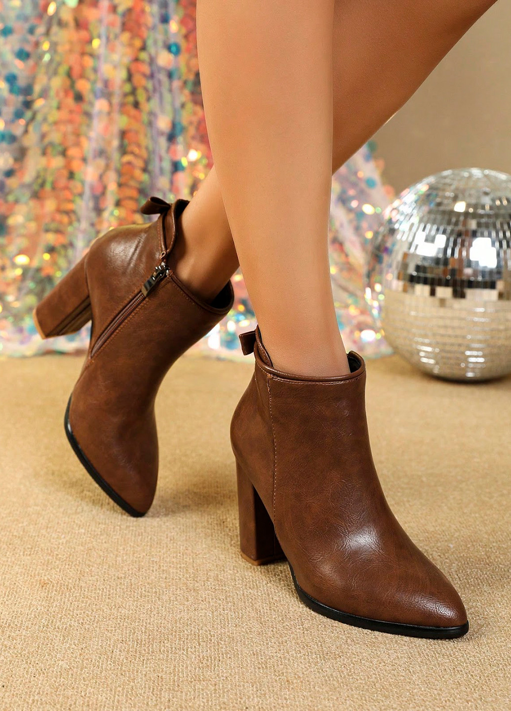 Коричневые демисезонная ботинки SHEIN