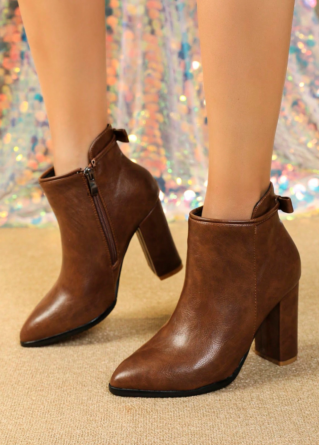 Коричневые демисезонная ботинки SHEIN