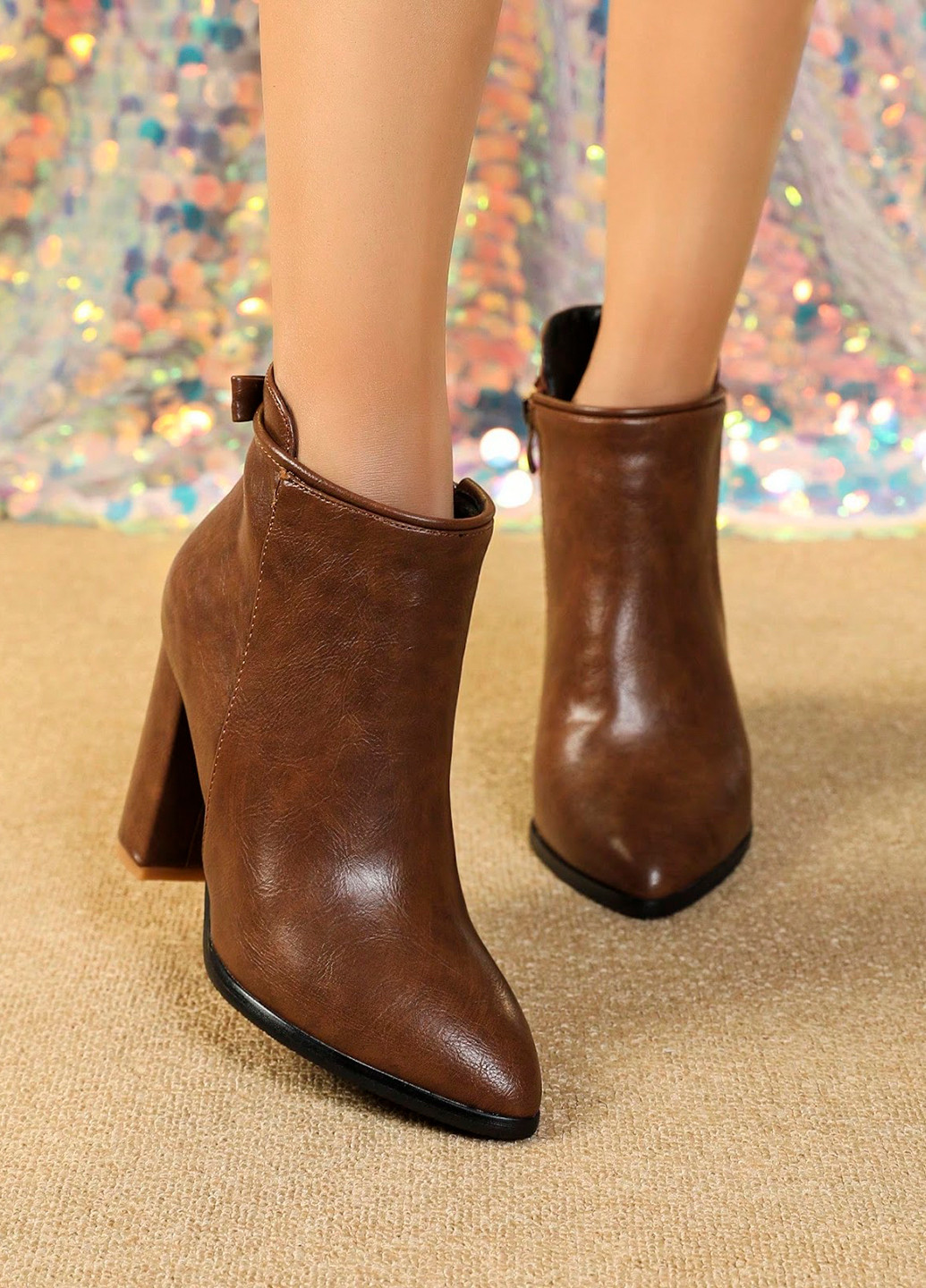 Коричневые демисезонная ботинки SHEIN