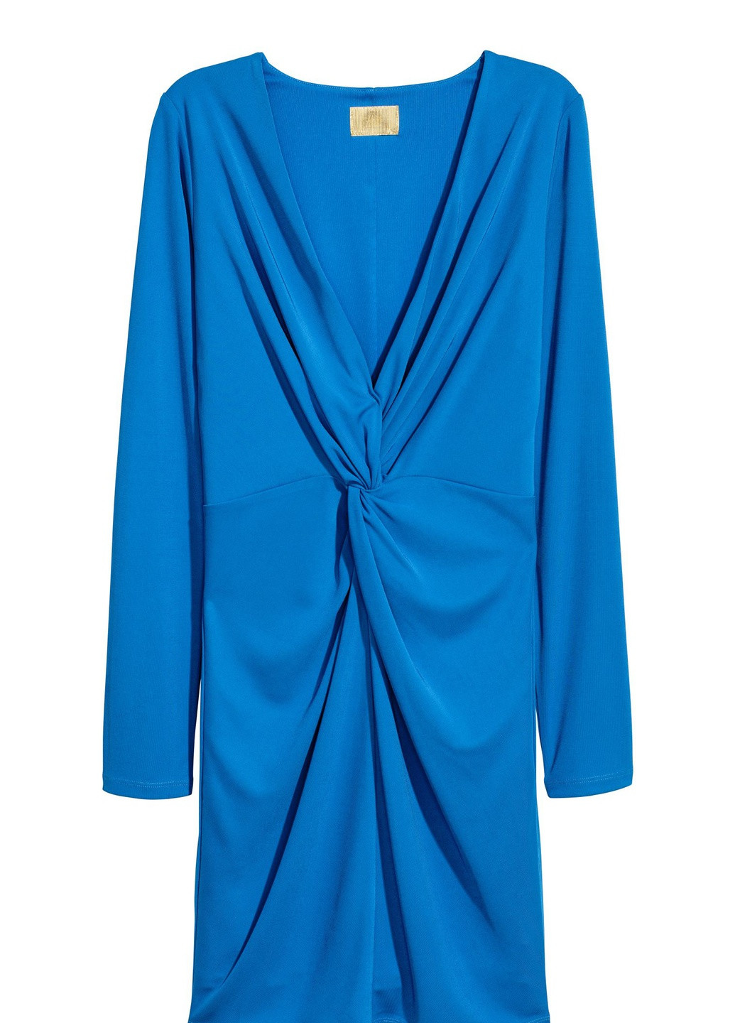 Голубое праздничный облегающее платье H&M однотонное