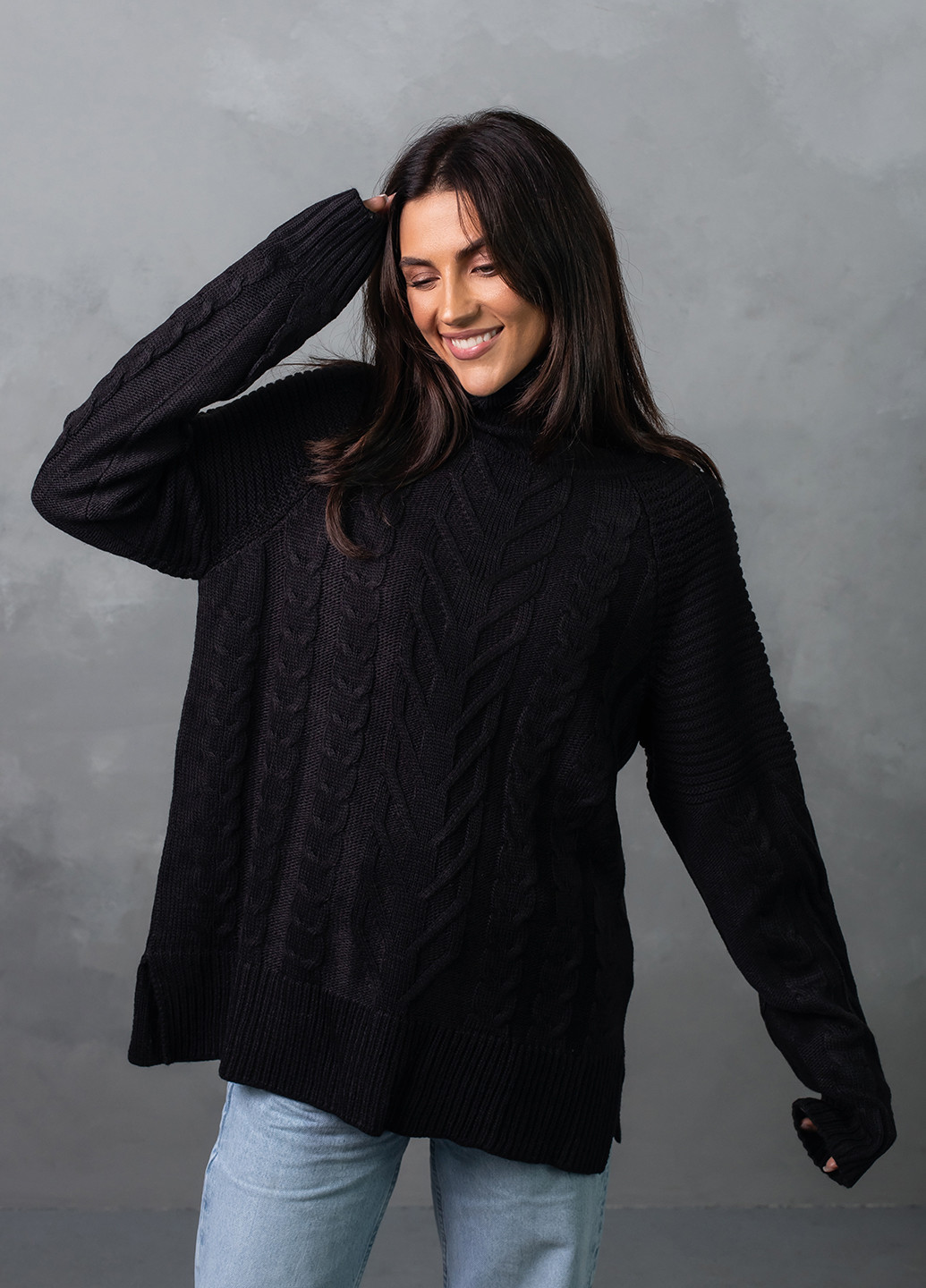 Черный демисезонный свитер женский Bakhur Джемпер