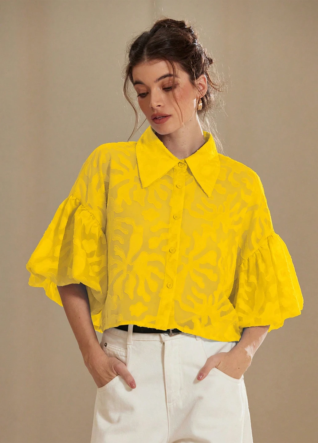 Жовта блуза SHEIN