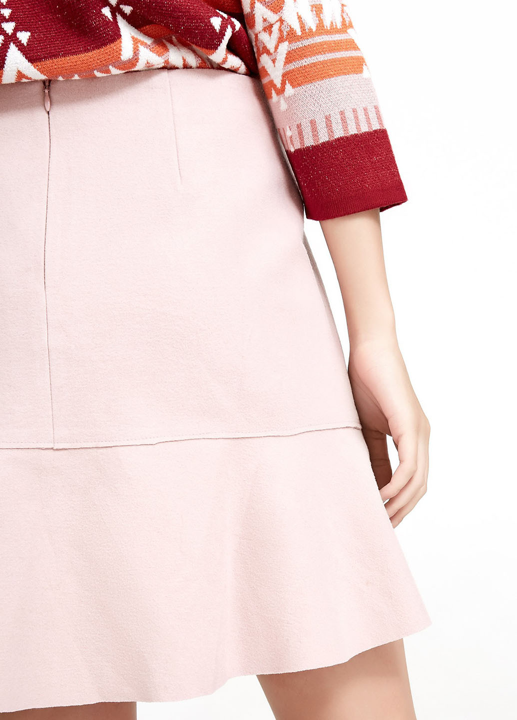 Светло-розовая кэжуал однотонная юбка Vero Moda