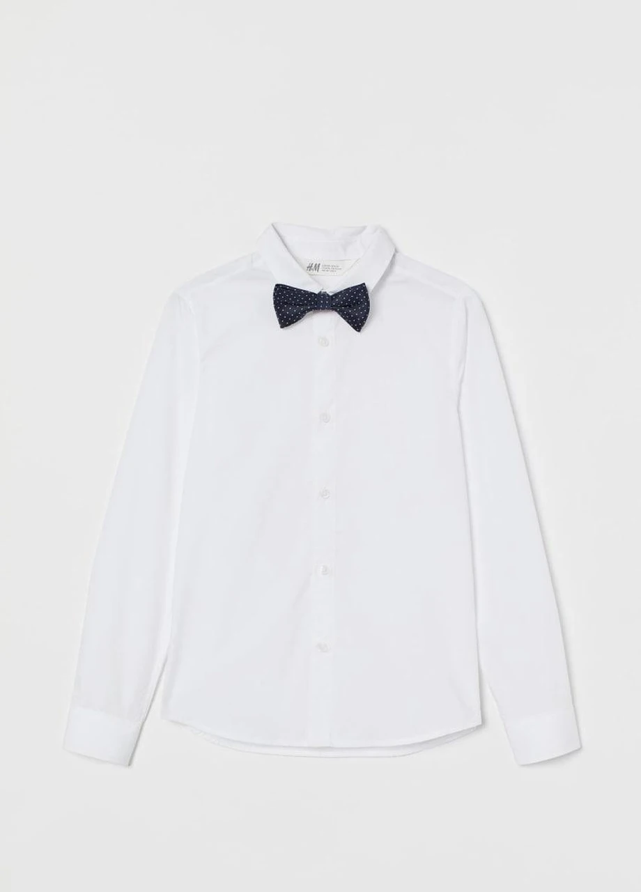 Белая классическая рубашка H&M