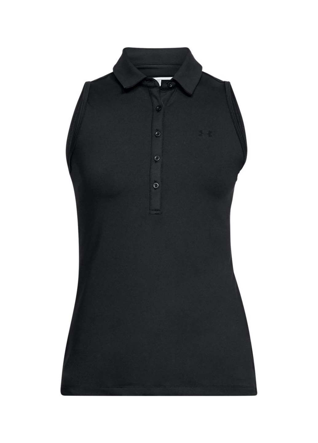 Черная женская футболка-поло Under Armour однотонная