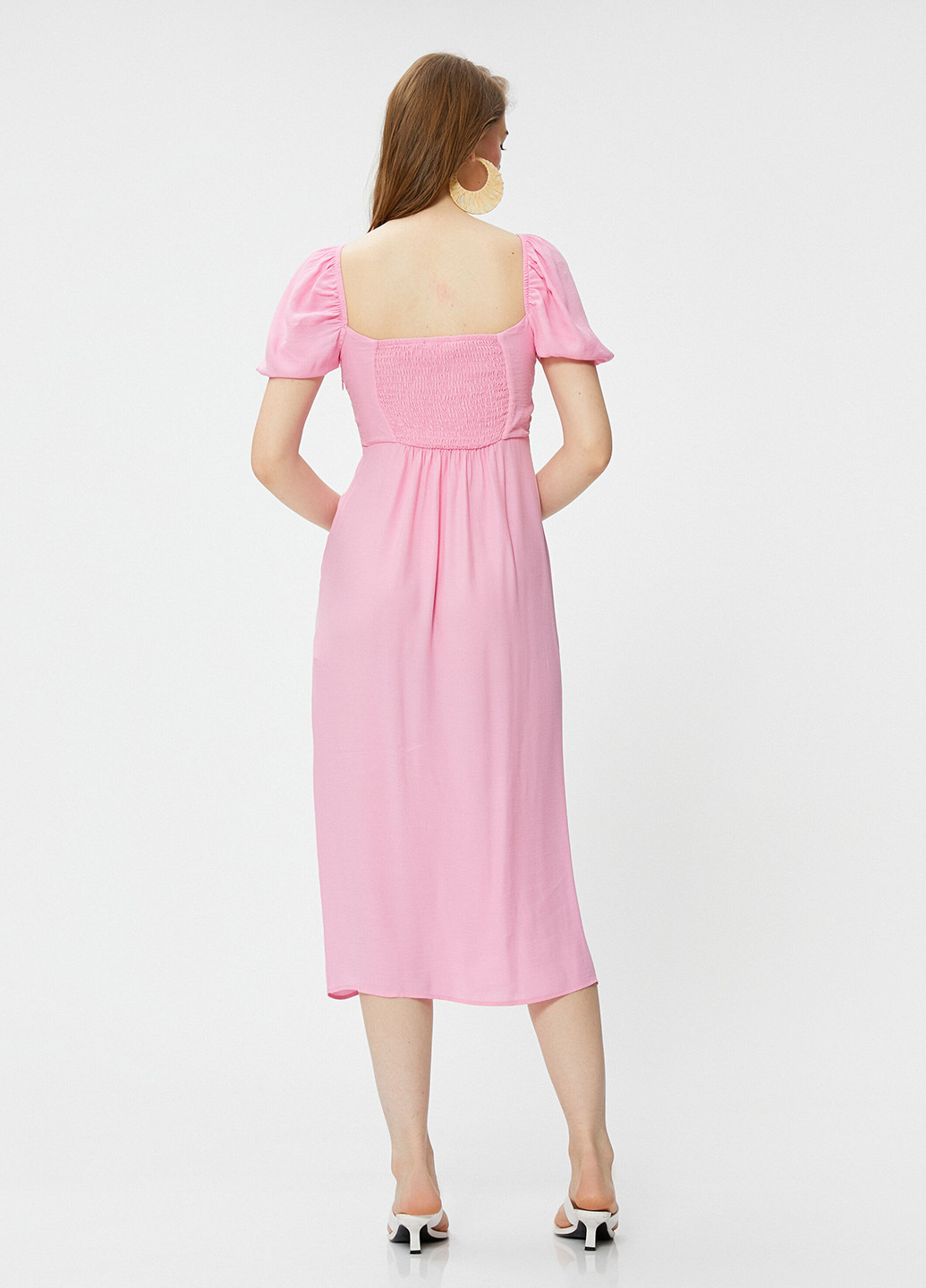 Розовое повседневный платье а-силуэт KOTON однотонное