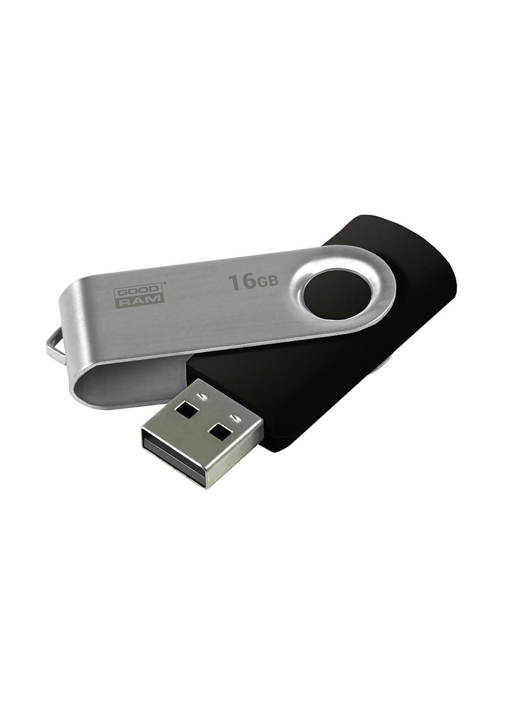 Флеш пам'ять USB 16GB UTS2 USB 2.0 Twister Black (UTS2-0160K0R11) Goodram флеш память usb goodram 16gb uts2 usb 2.0 twister black (uts2-0160k0r11) (136742712)