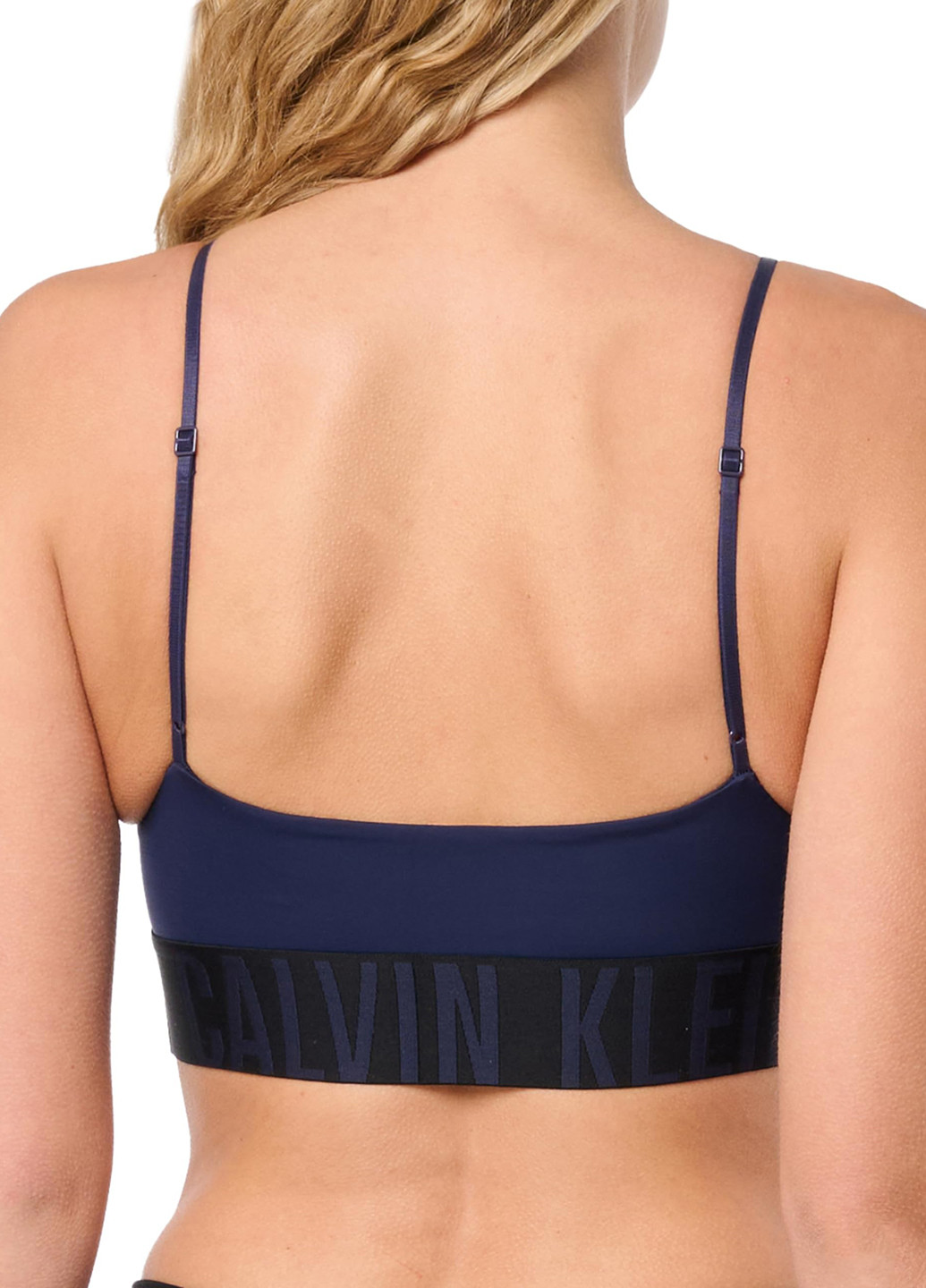 Синій топ бюстгальтер Calvin Klein без кісточок поліамід