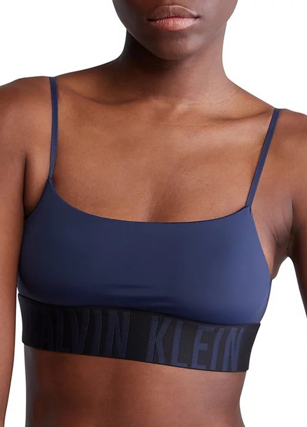 Синій топ бюстгальтер Calvin Klein без кісточок поліамід
