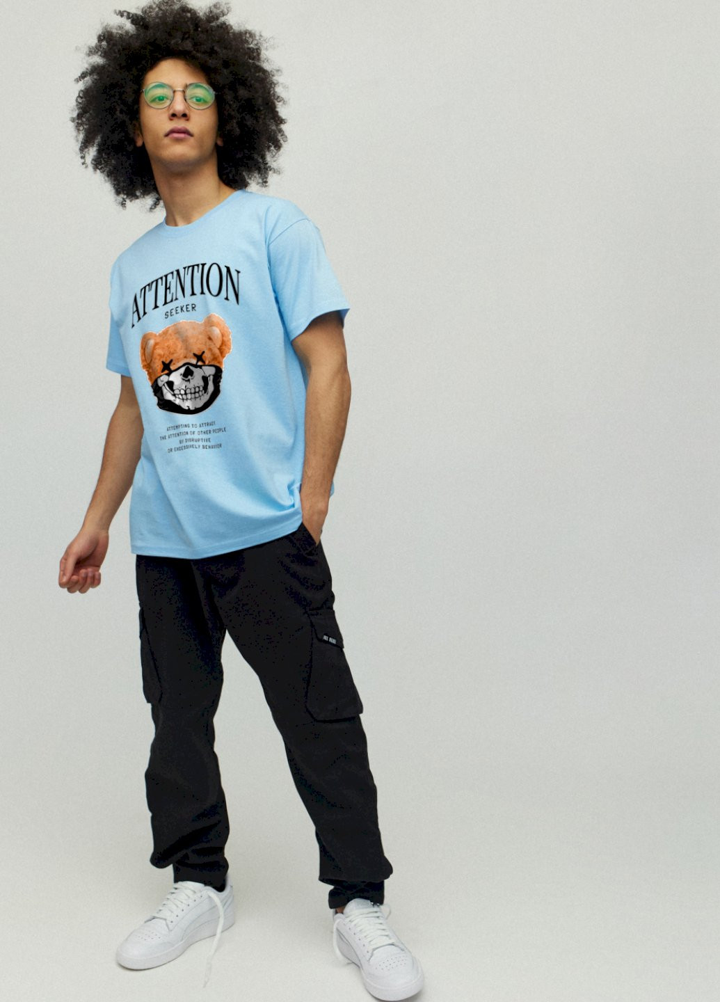 Блакитна футболка чоловіча YAPPI