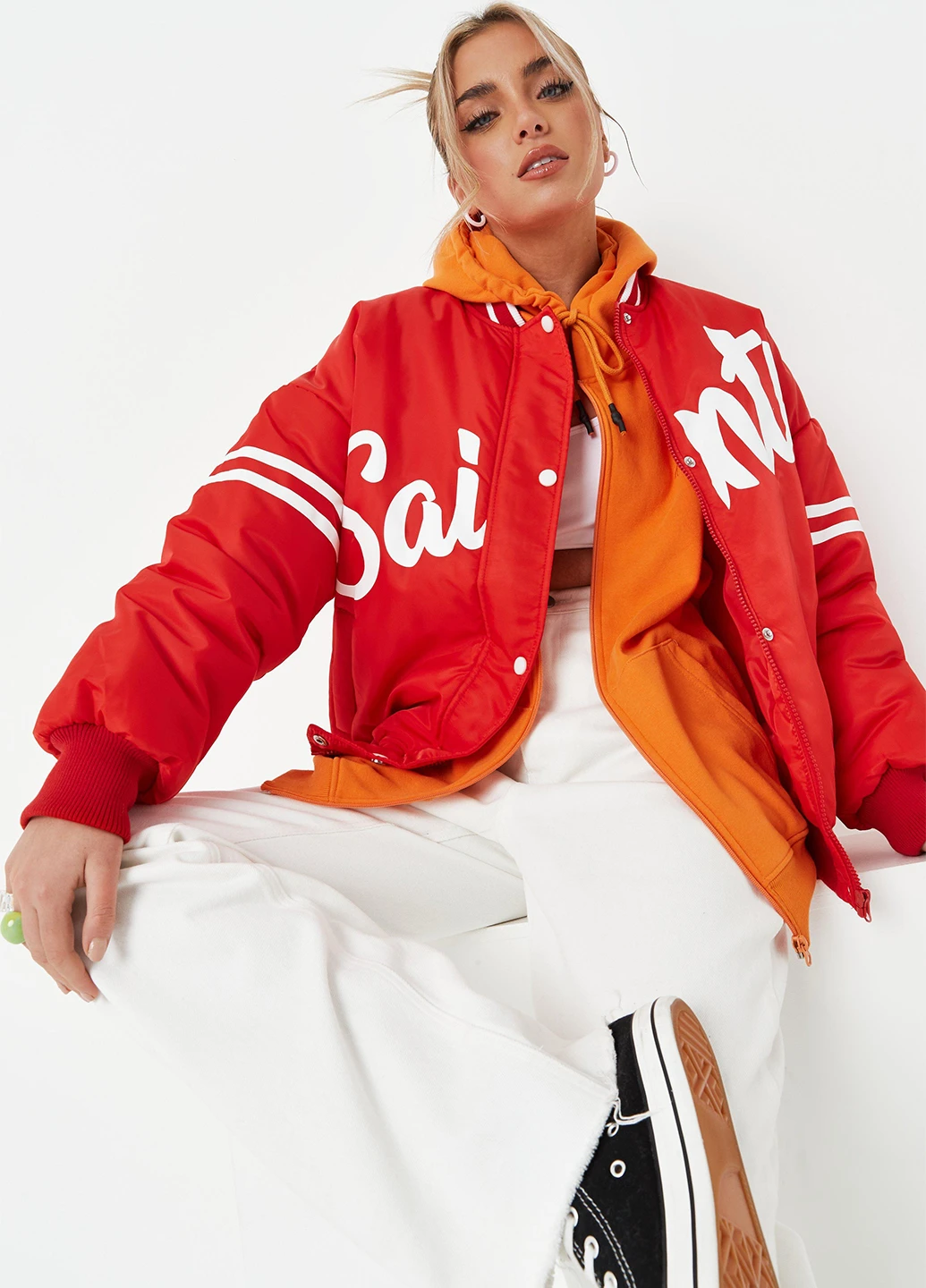Бомбер Missguided на кнопках (260955427)