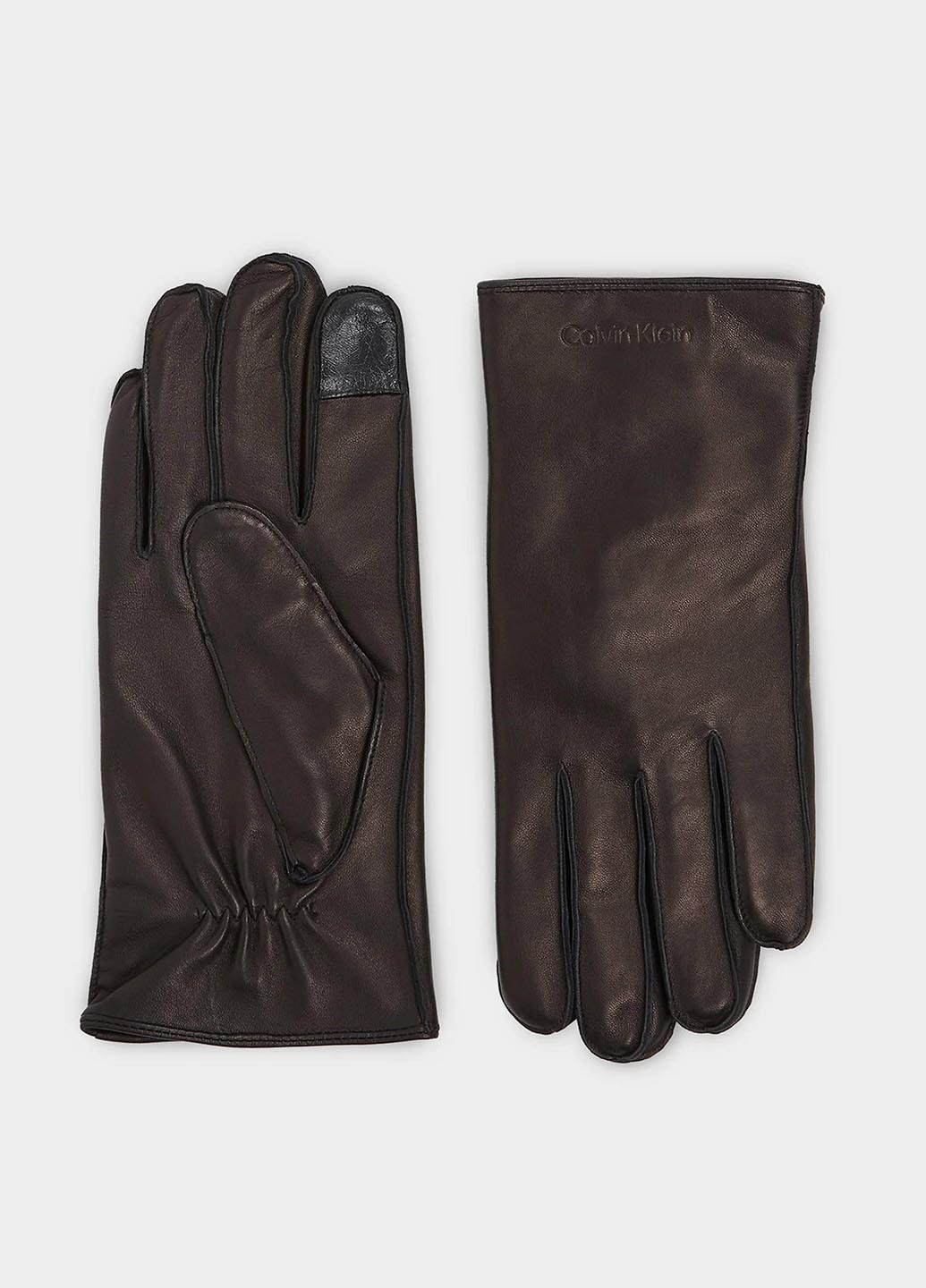 Перчатки Calvin Klein Stitched Leather Gloves (329047320)