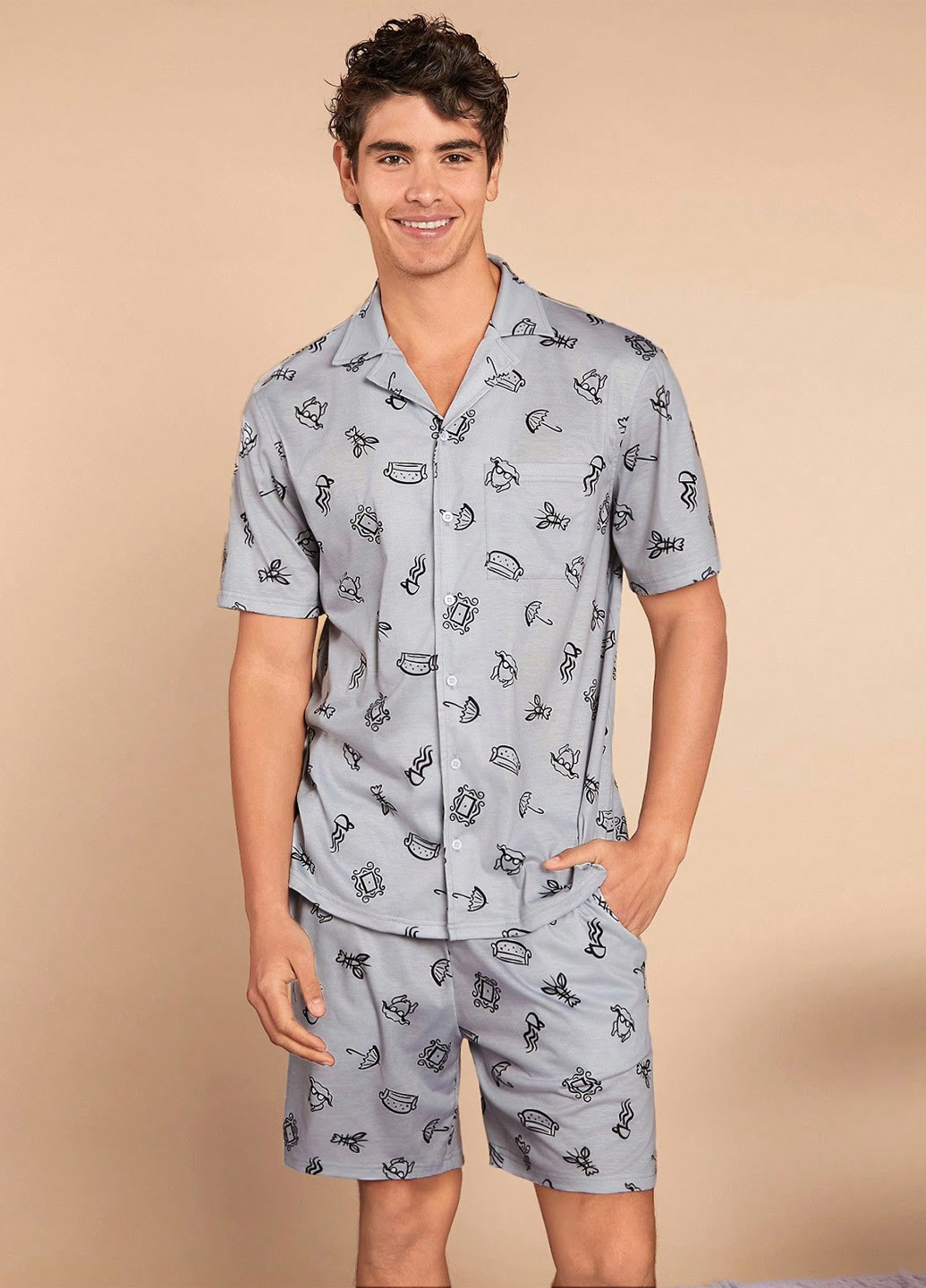 Піжама (сорочка, шорти) SHEIN (329841104)