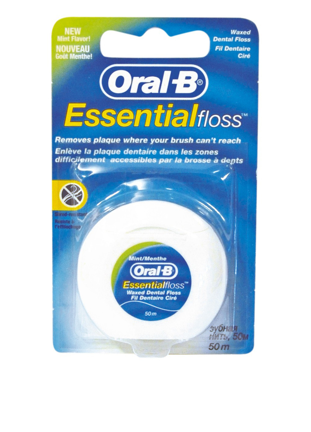 Зубная нить Essential Floss восковая, 50 м Oral-B (12100820)