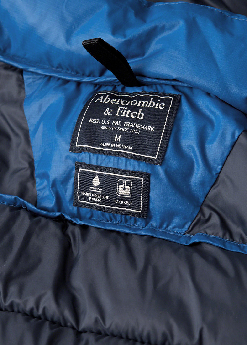 Синяя демисезонная куртка Abercrombie & Fitch