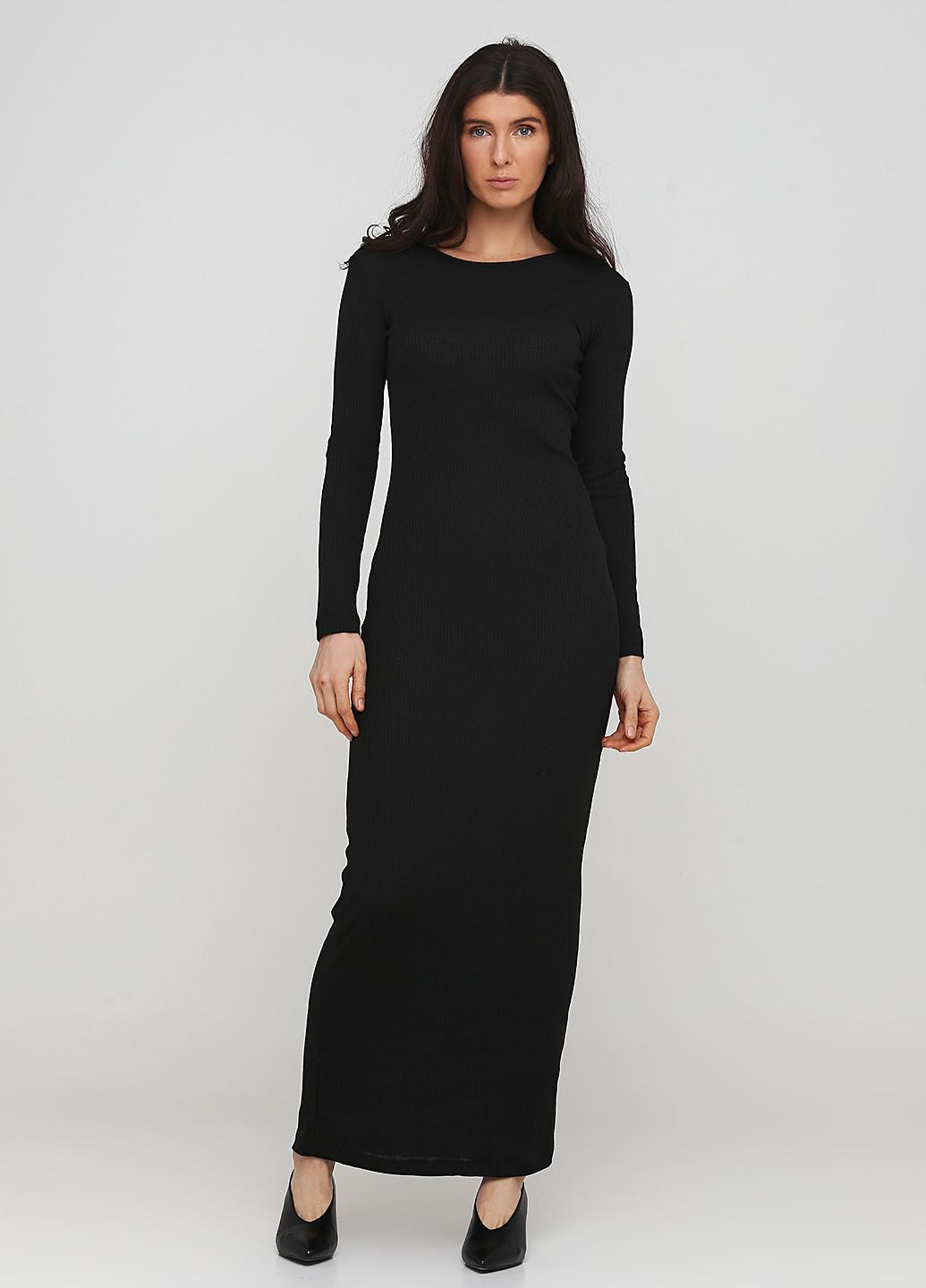 Черное кэжуал платье Motivi однотонное