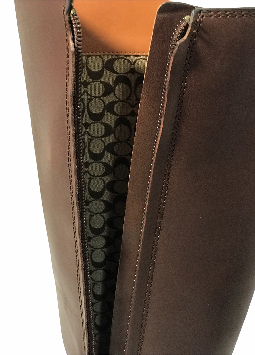 Осенние сапоги Coach с пряжкой