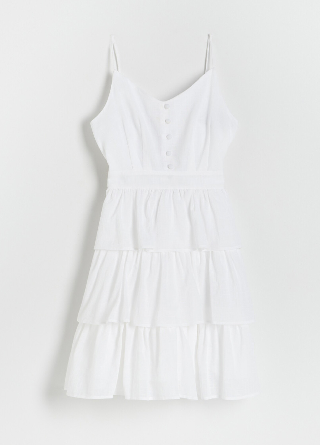 Белое кэжуал платье Reserved однотонное