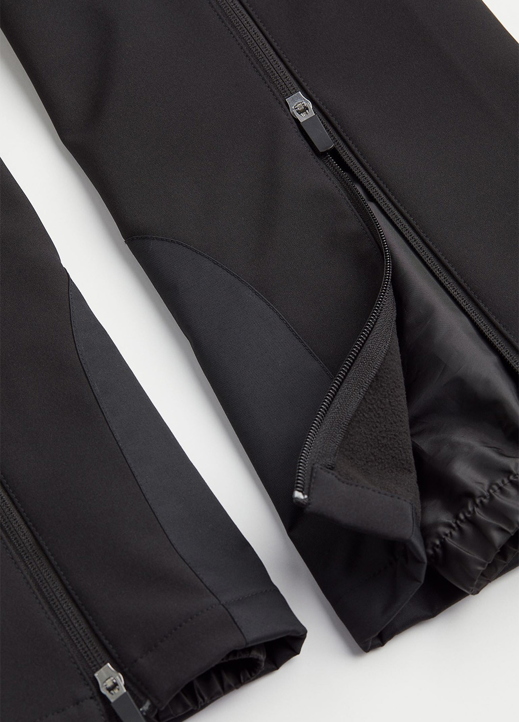 Черные спортивные зимние клеш брюки H&M