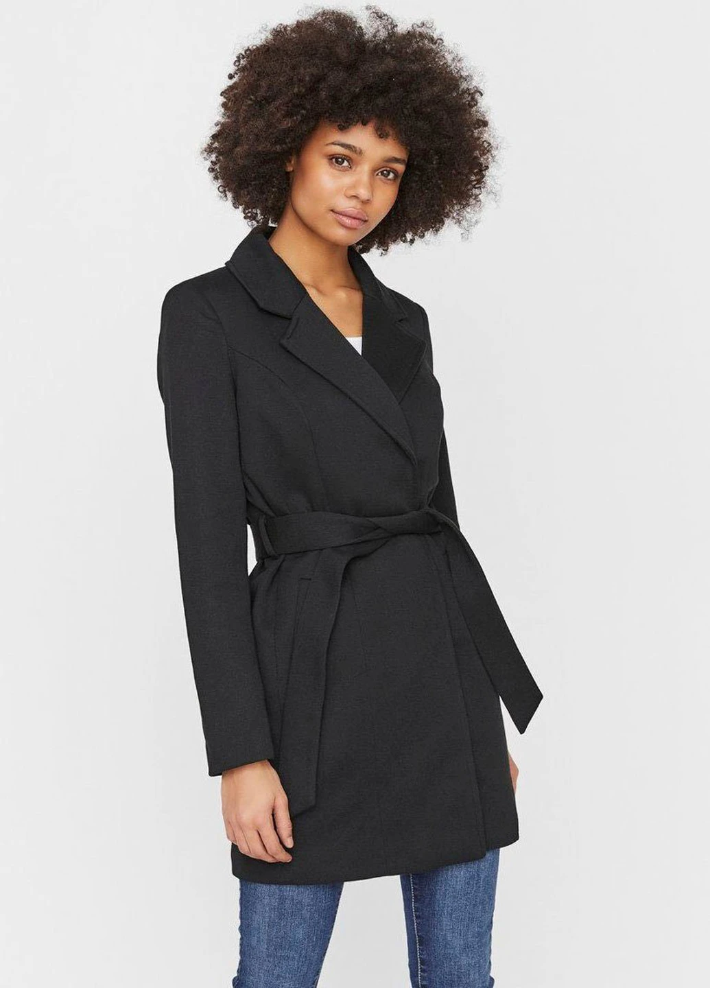 Черное демисезонное Пальто Vero Moda