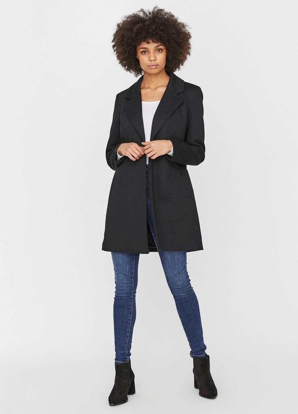 Черное демисезонное Пальто Vero Moda