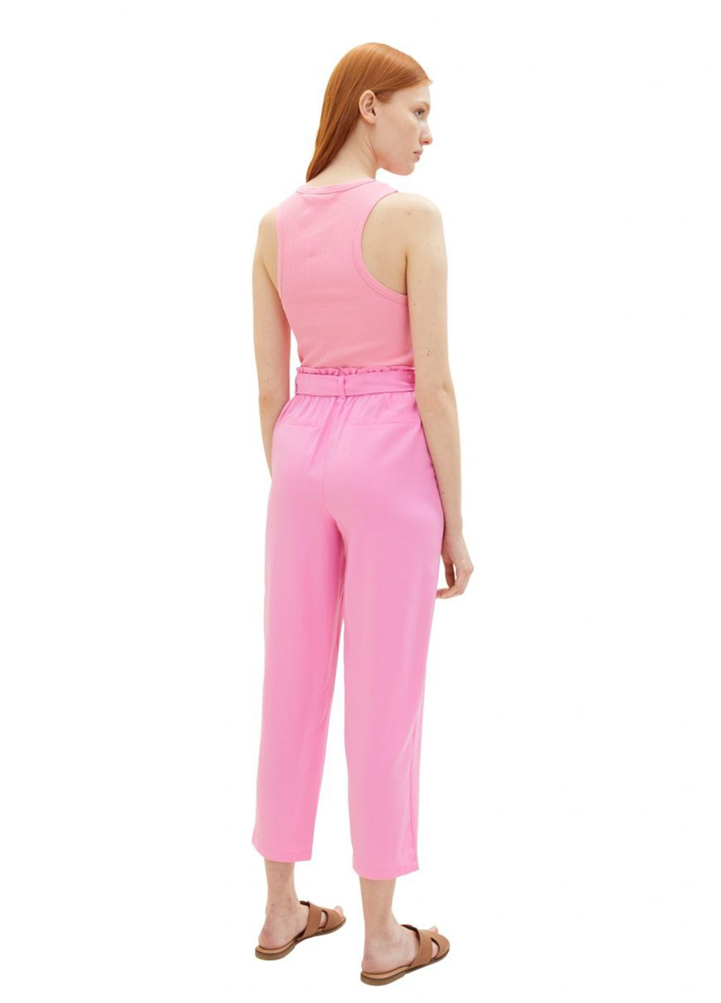 Розовые кэжуал летние зауженные брюки Tom Tailor