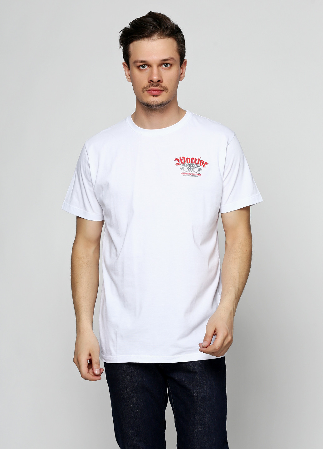 Біла футболка Dobermans Aggressive