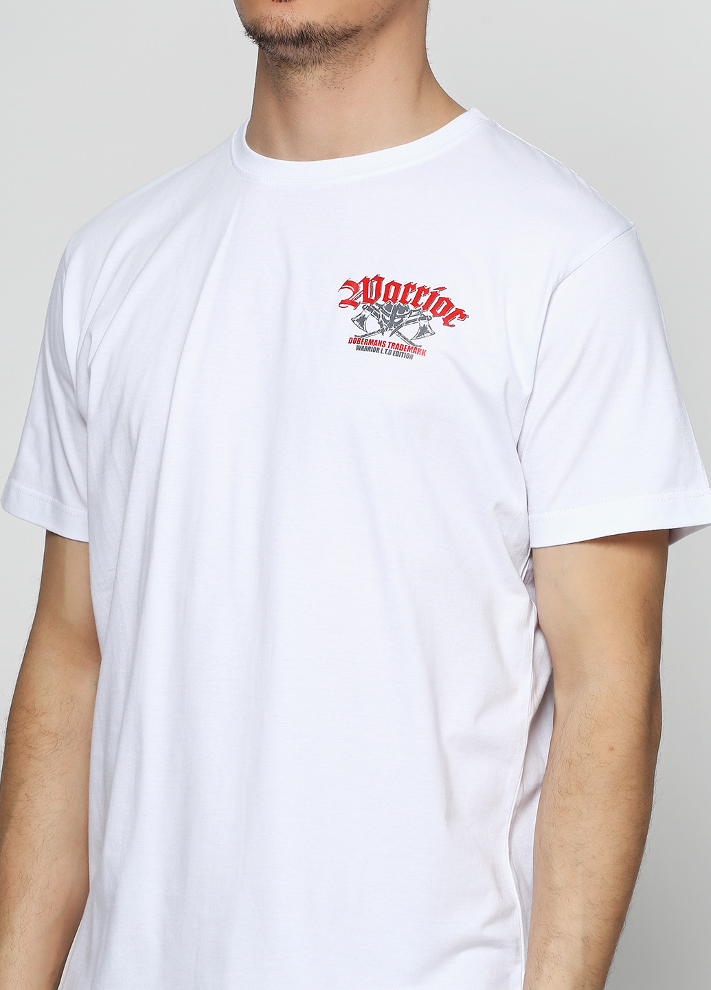 Біла футболка Dobermans Aggressive