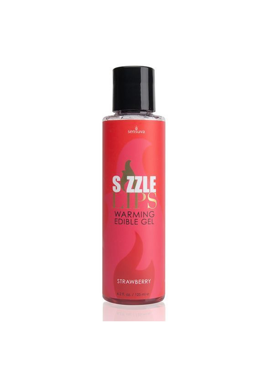 Зігріваючий масажний гель - Sizzle Lips Strawberry (125 мл) Sensuva (251876528)