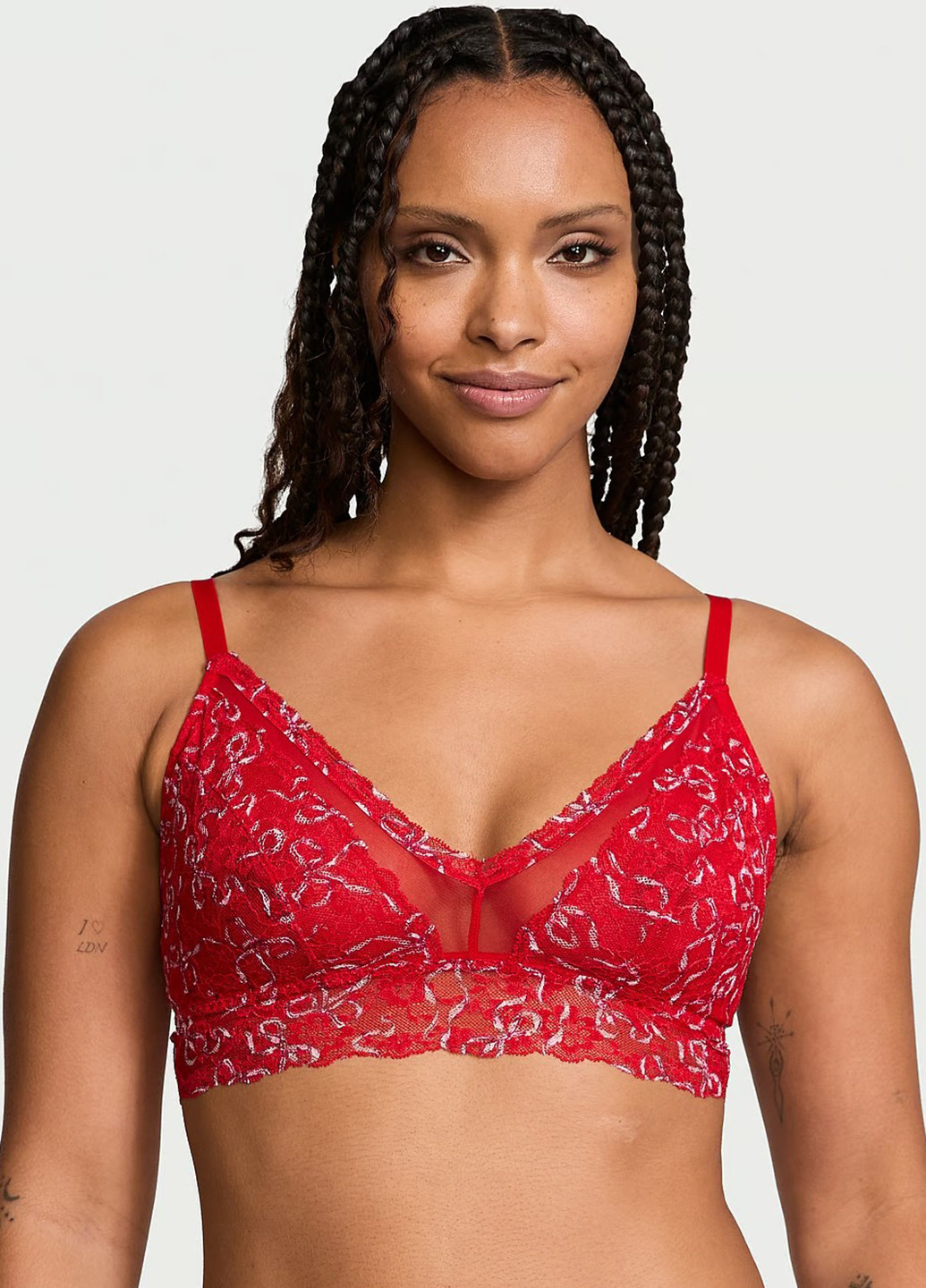 Красный демисезонный комплект (бюстгальтер, трусики) Victoria's Secret