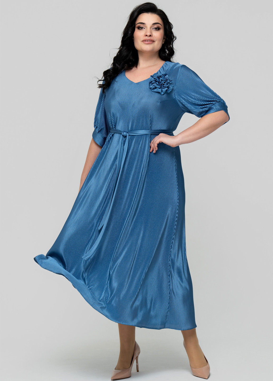 Синя кежуал сукня а-силует A'll Posa однотонна