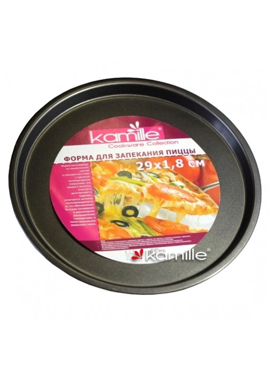 Форма для выпечки пиццы KM-6016 1.8х29 см Kamille (253612325)