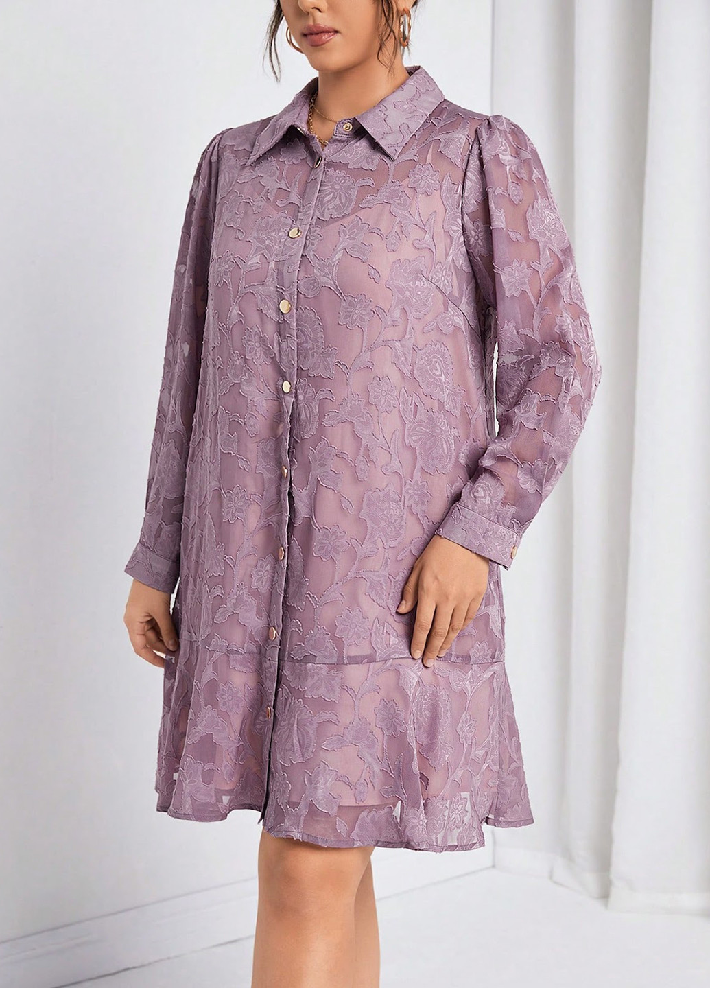 Світло-рожева кежуал сукня сукня-сорочка SHEIN однотонна