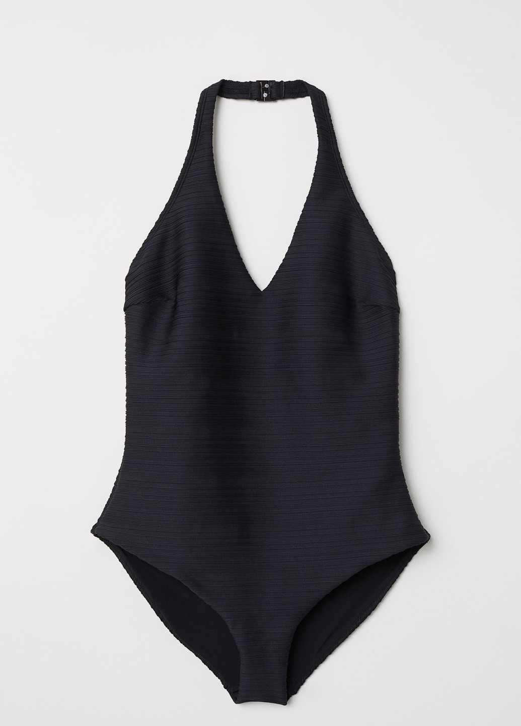 Черный летний купальник с открытой спиной H&M