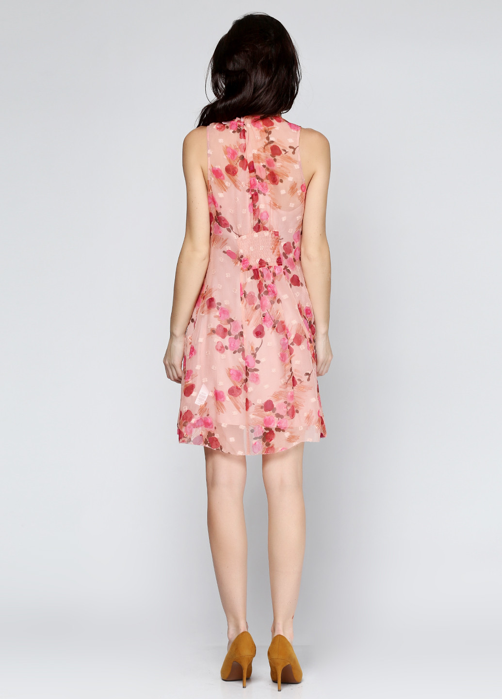Розовое кэжуал платье Juicy Couture с цветочным принтом