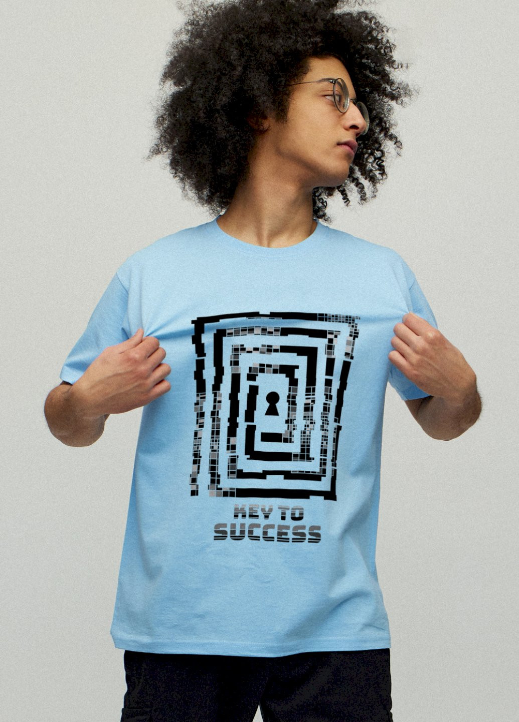 Голубая футболка мужская YAPPI