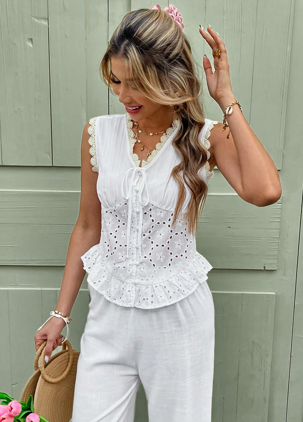 Белая блуза SHEIN