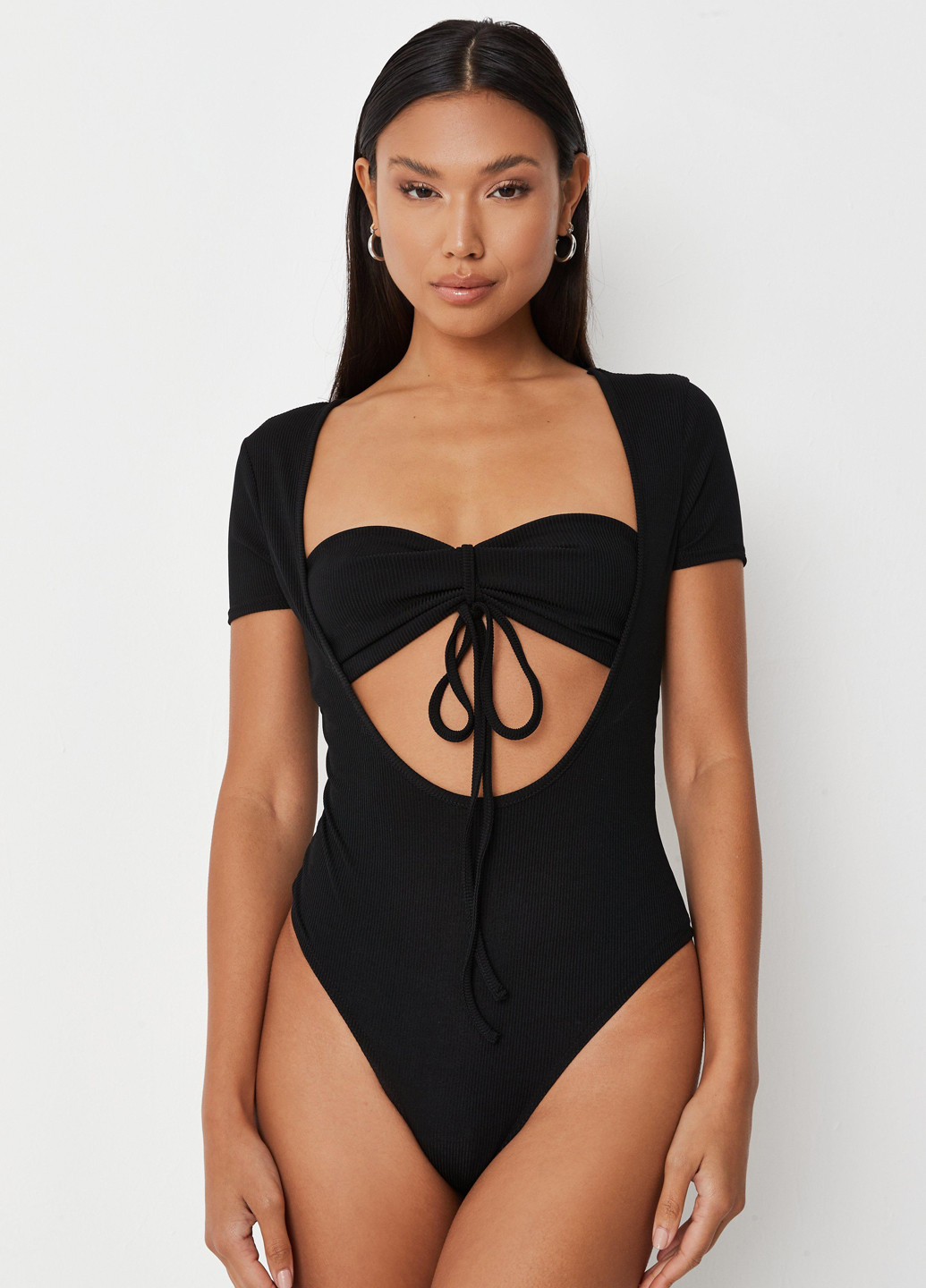 Чорний літній комплект (боді, топ) Missguided