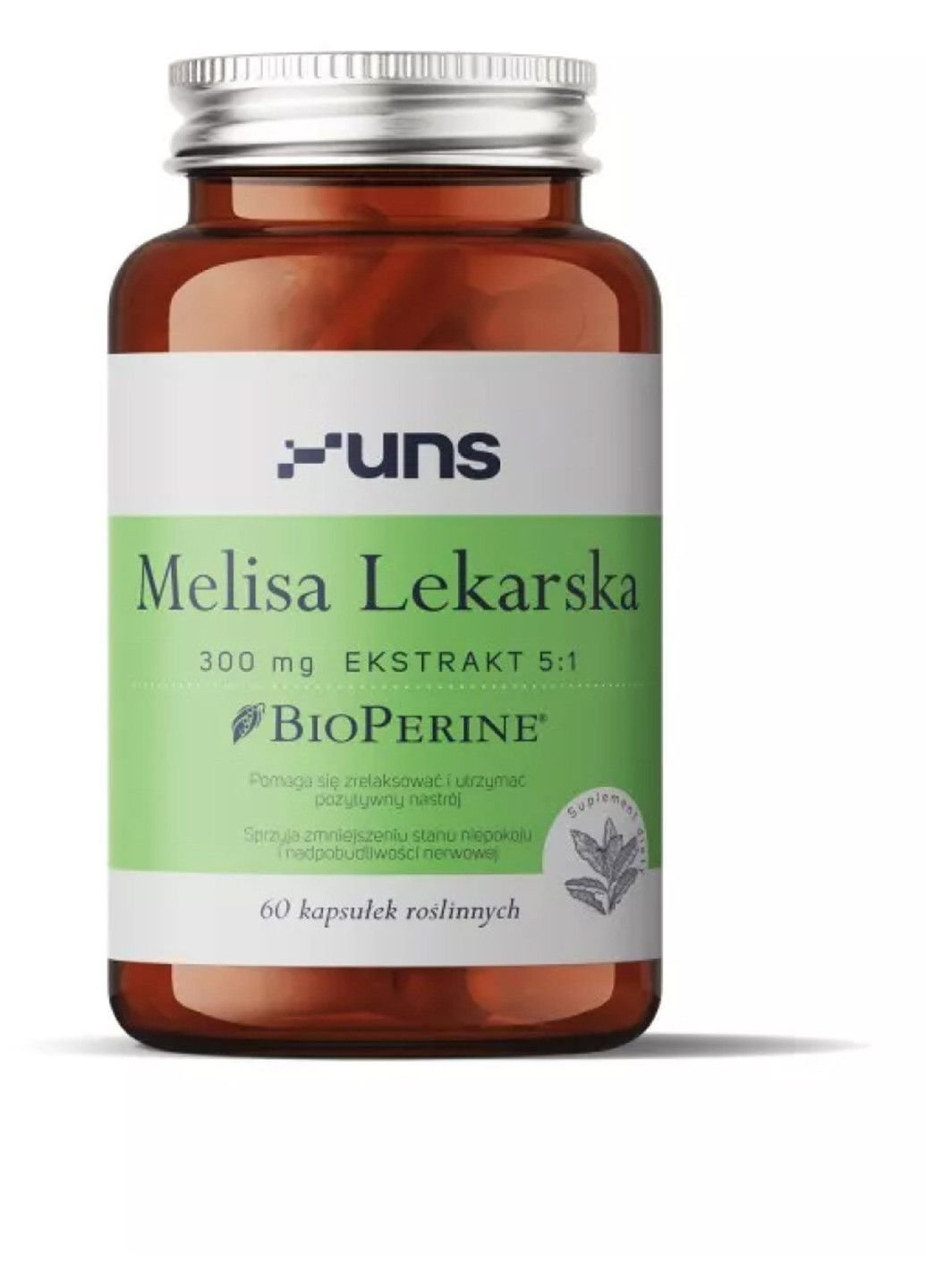 Мелісса та Біоперин для підтримки травної, дихальної системи (60 капс.) UNS Vitamins (251165184)