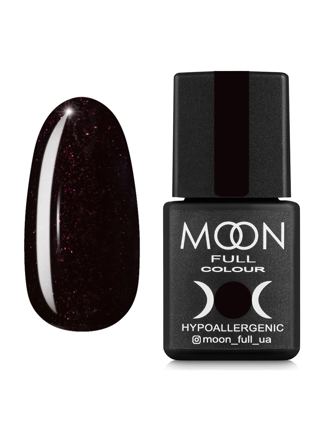 Гель-лак FULL color Gel polish 8 мл №668 шоколадно-сливовий з шіммери Moon (198495518)