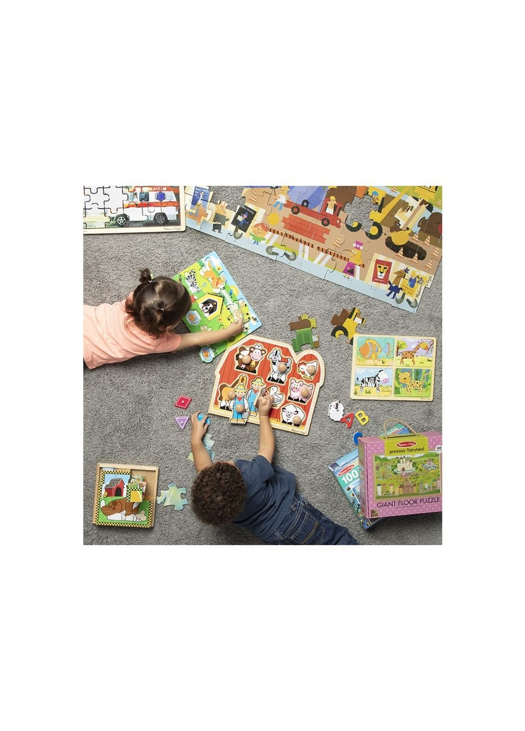 Пазл деревянные в футляре "Животные" (MD31362) Melissa&Doug (254067774)