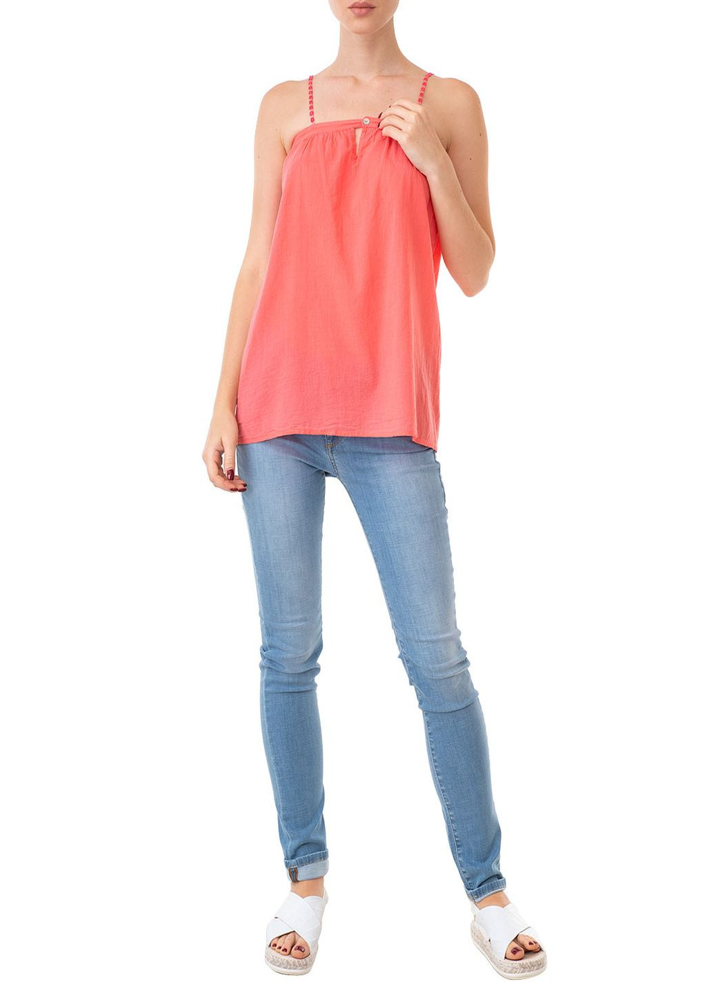 Коралловая блуза Miss Miss