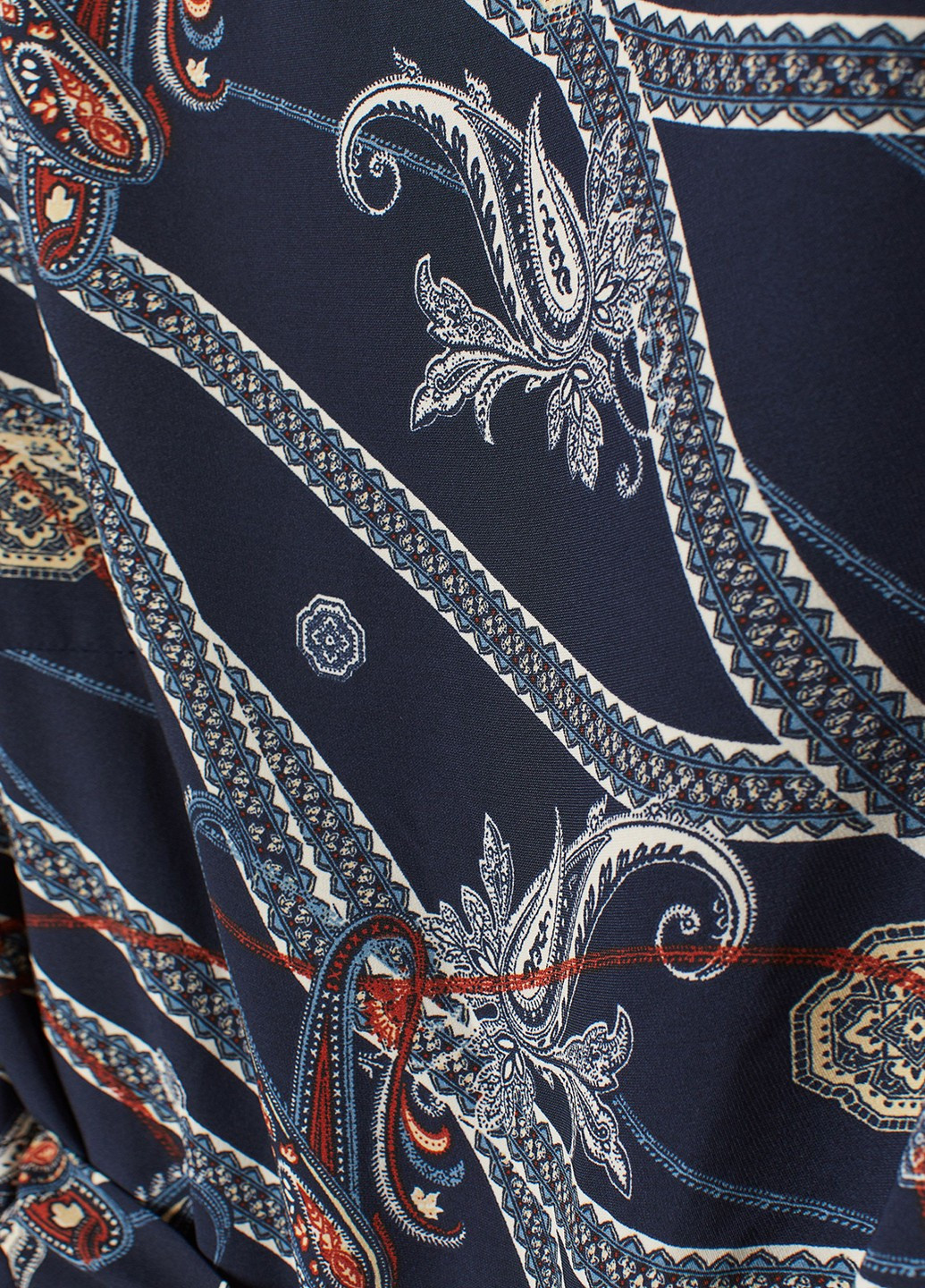 Темно-синее кэжуал платье клеш H&M с абстрактным узором