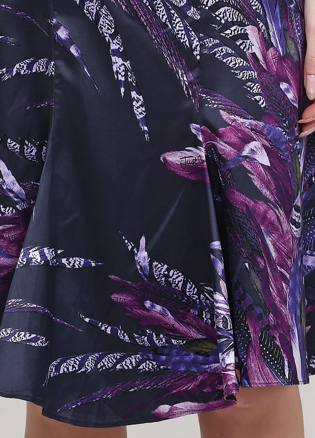 Фиолетовое кэжуал платье клеш Just Cavalli с рисунком