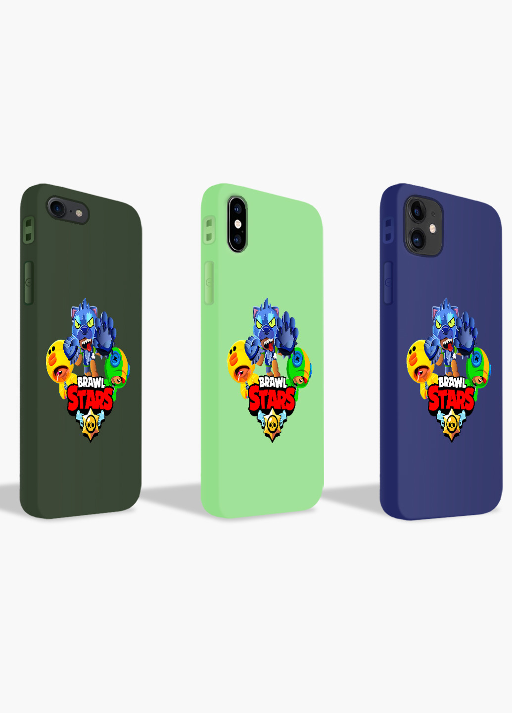 Чехол силиконовый Apple Iphone 11 Леон Волк Бравл Старс (Leon Werewolf Brawl Stars) (9230-1702) MobiPrint (219504512)