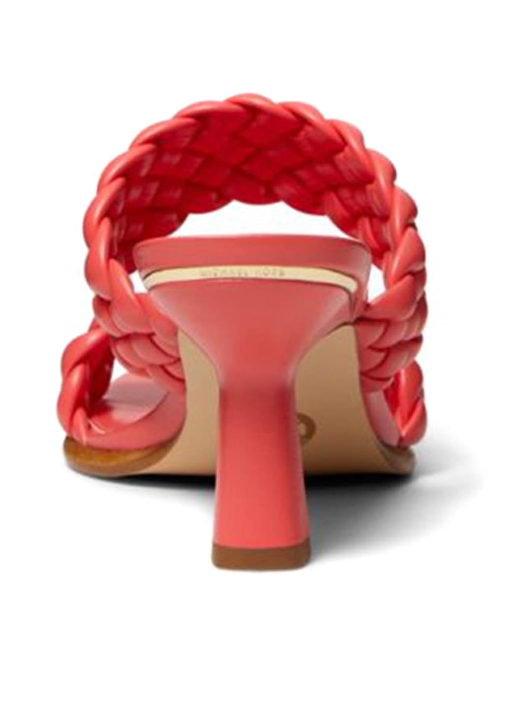 Розовые шлепанцы Michael Kors плетение