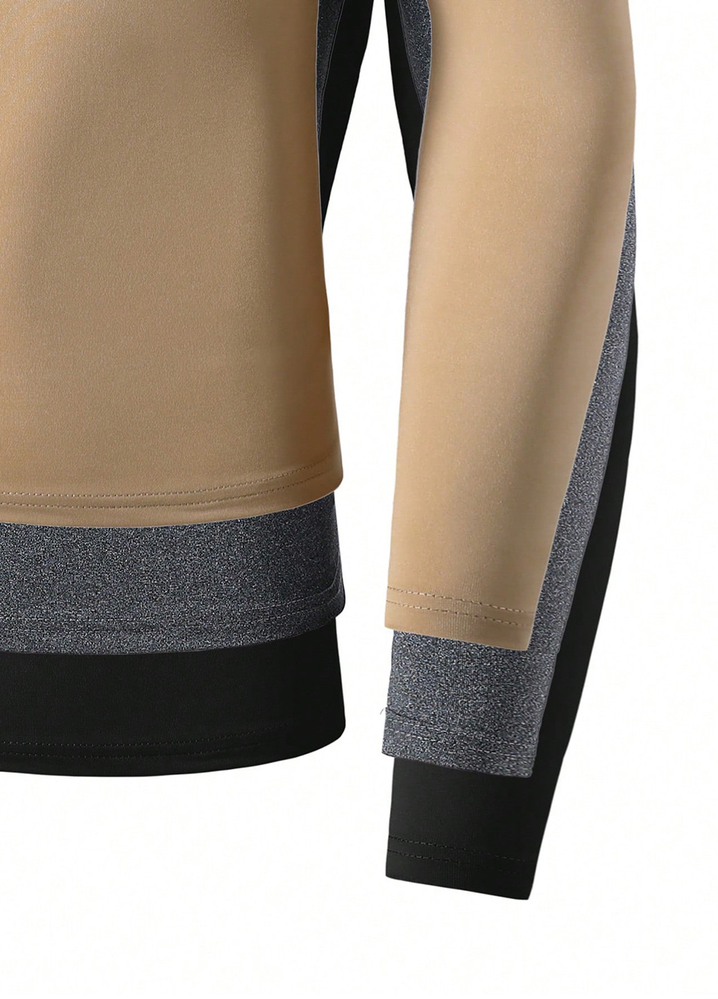 Коричневый демисезонный кэжуал лонгслив SHEIN однотонный